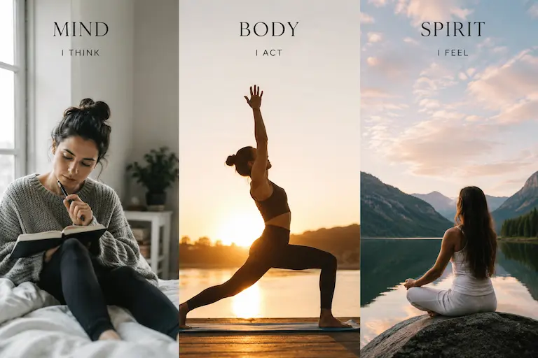 Mind, body, and spirit illustration representing integrative psychiatry and holistic mental health care at Resilient Psychiatry and Wellness in Colorado.