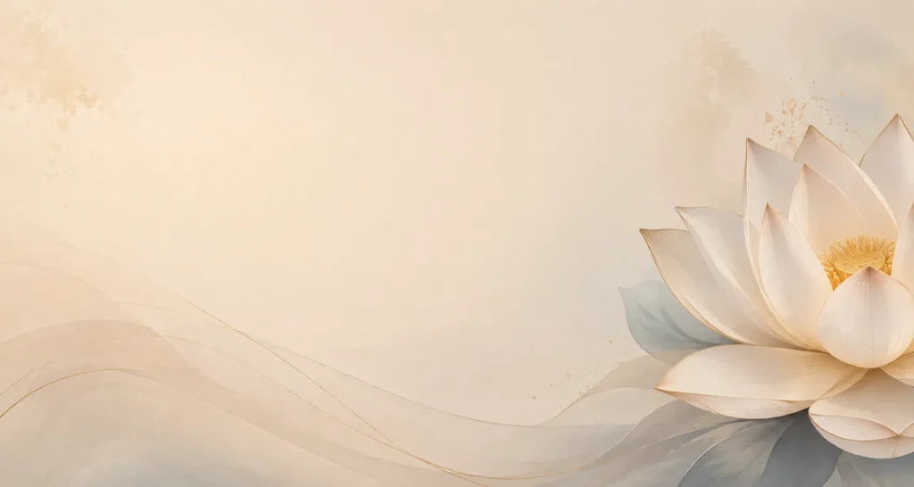 Soft lotus flower hero image for the New Patient Information page at Resilient Psychiatry and Wellness.