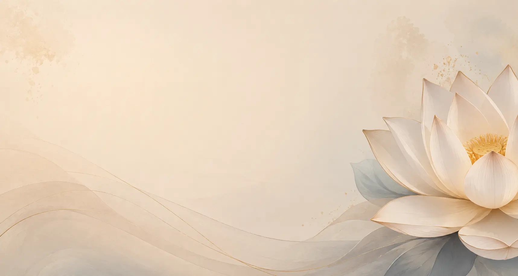 Soft lotus flower hero image for the New Patient Information page at Resilient Psychiatry and Wellness.